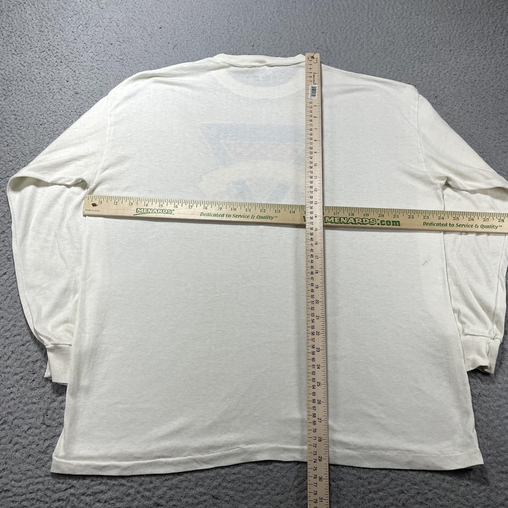 Vintage Team USA Shirt Mens 2XL White Long Sleeve Russell Athletic Fit XL 88 80s - Picture 7 of 10